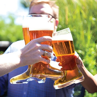 Tasse en verre à pinte de 1.5 litres par sublimation 500ml 600ml 2000ml Long 16oz 4 pièces 1L Cowboy 12oz 20oz Boot Beer Glass