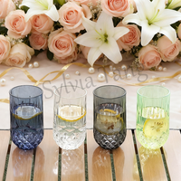 Verres à vin vintage en plastique, verres à boire incassables, verrerie de mariage, gobelets à eau en cristal, flûtes à champagne vintage, ensembles
