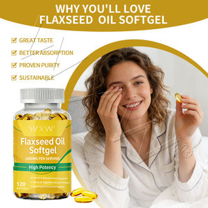 Cápsulas <span class=keywords><strong>de</strong></span> Aceite <span class=keywords><strong>de</strong></span> Linaza Más Vendidas, Suplemento Herbal para el Corazón y los Vasos Sanguíneos, <span class=keywords><strong>Piel</strong></span> y Cabello para Adultos - Product Image 4