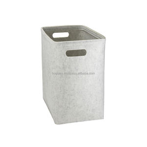 Panier à linge en feutre polyester écologique Ulike - Empilable et pliable, organiseur de vêtements pour salle de bain, salon et armoire - Product Image 4