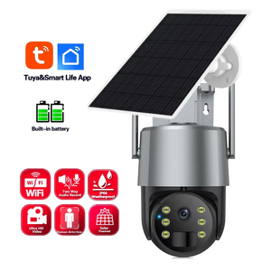 Tuya Akıllı Wifi Kamera Güneş Enerjili Dış Mekan Su Geçirmez <span class=keywords><strong>2</strong></span>.4g Wifi Güvenlik Kamerası 6000mah Pil 3W Güneş Paneli IP Kamera - Product Image 1