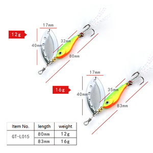 MESTER LURE 12g 100mm Vibración Iscas Artificiais Pesca Señuelo Bass Pesca Spinners Pesca Cuchara Señuelo - Product Image 5