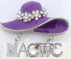 NCNW Broches de fleurs en ruban violet dégradé Fancy Violet Fabric Saint Flower Corsage Pins for Weddings Engagements Plating - Product Image 5
