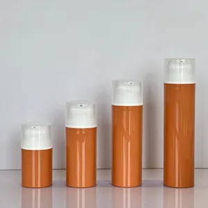 Botol pompa pengap plastik PP, botol antiudara Perawatan Kulit Wajah 50ml 200ml 100ml 150ml dengan pompa Lotion