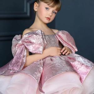 Robe de princesse de luxe pour enfants, <span class=keywords><strong>grande</strong></span> robe de soirée à volants en satin, sans manches, multi-couches, <span class=keywords><strong>tutu</strong></span> moelleux, robe de fête d'anniversaire pour fille, robes à fleurs - Product Image 1