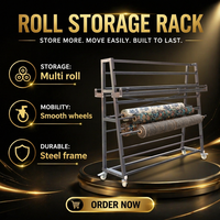 Présentoir Personnalisé Double Face en Tissu Tendu pour Rouleaux, Support de Plancher en Métal pour Rideaux, Tapis et Moquettes