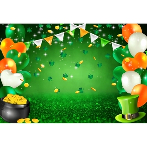 สุขสันต์วันแพทริกซ์ฉาก<span class=keywords><strong>หลัง</strong></span><span class=keywords><strong>สี</strong></span><span class=keywords><strong>เขียว</strong></span>โชคดีโคลเวอร์หมวกไอริแลนด์แชมร็อคเหรียญทองพรรคเด็กภาพถ่าย<span class=keywords><strong>พื้น</strong></span><span class=keywords><strong>หลัง</strong></span> - Product Image 4