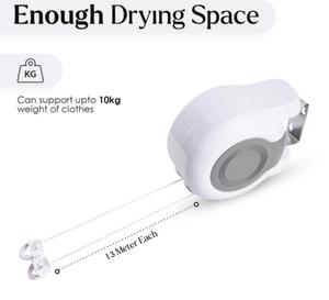 Bobine de vêtements double ligne rétractable ABS pour outils de lavage de <span class=keywords><strong>linge</strong></span> - Product Image 4