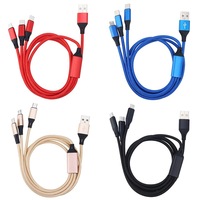 Vente en gros Câble USB 3 en 1 Multi Charge rapide Câble chargeur de téléphone portable 3 en 1