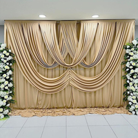 Taille personnalisée 10 * 10ft église mariage décoration toile de fond rideaux rideau paillettes tissu décors avec supports pour mariage