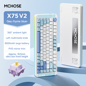 MCHOSE X75 Wireless Gasket Mount Mechanical <b>Keyboard</b> Tri-mode Hot-Swappable Gaming Mechanical <b>Keyboard</b> - Product Image 4