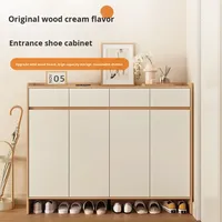 Armoire à chaussures en bois massif Lepai personnalisée Mobilier de maison moderne pour entrée Stockage de grande capacité