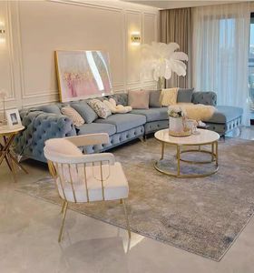 Juego de Sofás de Cuero Nappa, Sillón <span class=keywords><strong>Tigre</strong></span>, Mesa de Centro, Muebles de Sala de Estar, Sofá Europeo Personalizado para Dos o Cuatro Personas - Product Image 2