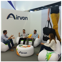 Table gonflable de forme personnalisée Airvon, module de mobilier d'exposition en PVC pour zone de discussion