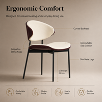 Sillas de Comedor, Sillas de Restaurante, Silla de Comedor Moderna, Sillas de Comedor Modernas de Lujo con Respaldo de Fibra de Carbono y Patas de Metal, Venta al por Mayor OEM