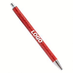 Customizable <b>Glitter</b> Ballpoint Pens with Gold Foil & PU Coating - Bulk Promotional Pens for Events & Gifts - Product Image 1