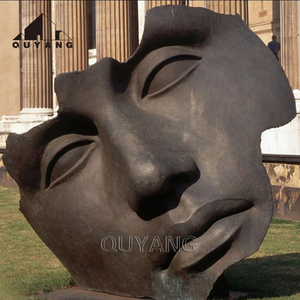 QUYANG decorazione quadrata esterna moderna Full Size in metallo fusione bronzo che tiene la <span class=keywords><strong>pace</strong></span> colomba scultura - Product Image 6