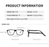 Gafas Cuadradas Sunray Retro con Montura TR90 Efecto Carey, Lentes AC Anti Luz Azul, Ligeras, Unisex para Adultos, Protección Ocular
