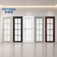 Puerta Batiente de Doble Acristalamiento Resistente para Baño, Apta para Hogares y Hoteles