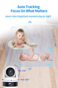 كاميرات مراقبة بعدسة مزدوجة صغيرة الحجم، كاميرا أمان لاسلكية ذكية بتقنية واي فاي وشبكة IP بزاوية 360 درجة، كاميرا شبكة عالية الدقة 8 ميجابكسل مع خاصية كشف الحركة ورؤية ليلية - Product Image 4