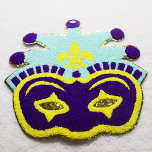 Parche bordado personalizado de chenilla para fiestas occidentales al por mayor, parches personalizados para ropa de Carnaval Mardi Gras - Product Image 4