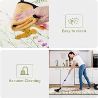 Tapis anti-fatigue pour sol de cuisine, tapis de cuisine à motif floral, ensembles de 2, tapis de sol de cuisine rembourrés, tapis antidérapant pour se tenir debout