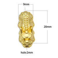 Accessoires de bijouterie Yabin, bracelet en argent 925 plaqué or avec boucle de sécurité Pi Xiu, cordon rouge, perle d'espacement pour bracelet