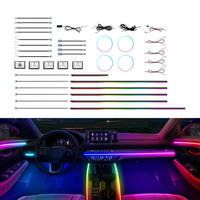Kit d'éclairage LED d'ambiance pour l'intérieur de la voiture Liwiny Dynamic Symphony, contrôle par application, 6/10/18/22 en 1, pour la décoration de la voiture