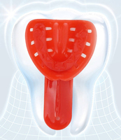Plateaux d'empreinte dentaire supérieurs et inférieurs en plastique avec poignée ventilée et options de couleurs multiples
