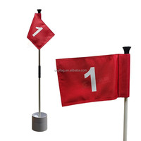 Drapeau de golf personnalisé avec logo, 14x20 pouces, en nylon Oxford 420D, brodé et cousu, double face à carreaux, avec manchon tubulaire ou œillet