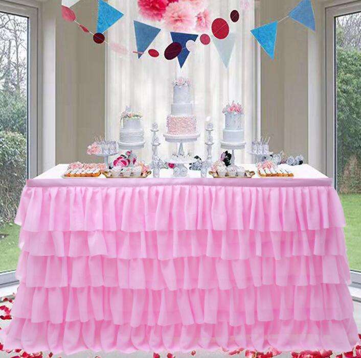 Tulle Tablecloth Layered Tulle Table Skirt Pearl Tulle Table Skirt