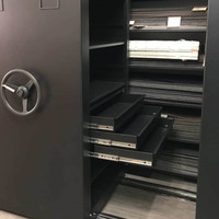 Système de stockage d'archives métalliques à haute densité, rayonnages mobiles compactes à roulettes pour documents gouvernementaux