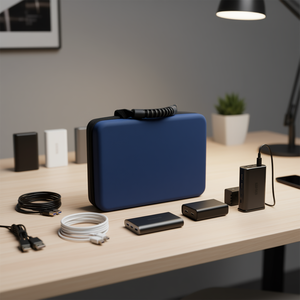 Estuche para almacenamiento de baterías azul D0100HPRMTW para accesorios de carga y organización de viajes - Product Image 2