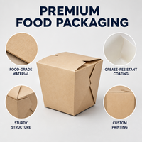 Contenitori da Asporto in Carta Kraft Personalizzati, Scatole Monouso per Sandwich