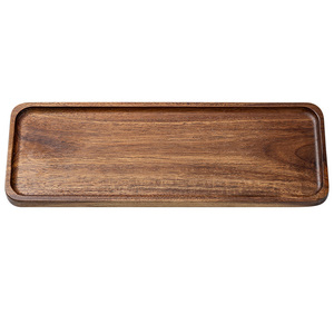 Giapponese moderno lucido <span class=keywords><strong>in</strong></span> <span class=keywords><strong>legno</strong></span> di Acacia <span class=keywords><strong>vassoio</strong></span> da tè <span class=keywords><strong>rettangolare</strong></span> sottobicchiere per la casa caffetteria usa e getta torta di frutta <span class=keywords><strong>vassoio</strong></span> per feste - Product Image 3