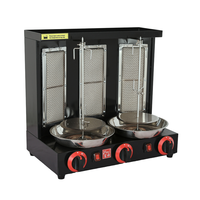 Machine à Kebab à Gaz à Trois Têtes de Haute Qualité en Acier Inoxydable, Machine à Shawarma au Design Moderne pour Restaurants et Hôtels (Vente en Gros)