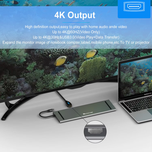 Adaptador de alta calidad 10 en 1 Multi VGA <span class=keywords><strong>RJ45</strong></span> USB 3,0, concentrador de carga de la estación de acoplamiento del ordenador portátil para MacBook - Product Image 5