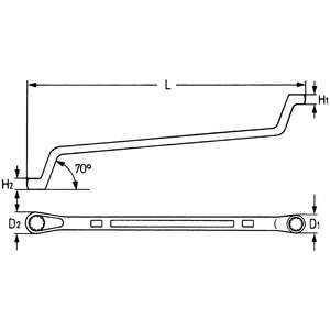 HEYTEC 50805141580 Llaves de anillo de doble extremo, offset profundo - Product Image 2