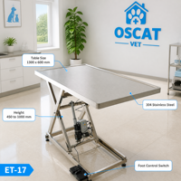 Table d'examen pour animaux OSCAT, table vétérinaire électrique à levage électrique en acier inoxydable, tables de diagnostic pour animaux, équipement vétérinaire, cliniques vétérinaires