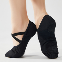 Chaussons de danse BW98 à semelle fendue en toile, très demandés, pour l'entraînement des filles et des adultes, respirants, pour la gymnastique