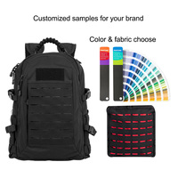 25L Nylon Tactique Sac À Dos Noir Molle Assault Sac À Dos Sortie Randonnée Trekking Sac À Dos avec Ordinateur Interlayer