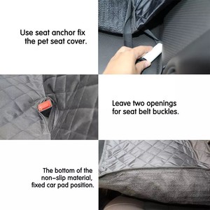 Funda Impermeable Acolchada para Asiento Trasero de Coche para Perros, Protector de Asiento Trasero, Alfombrillas Plegables para Mascotas para SUV, Camioneta y Coche Familiar - Product Image 5
