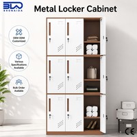 Lemari Loker Baja Tahan Api Tugas Berat dengan Desain Modern 9 Pintu Kunci & Fitur Ramah Lingkungan untuk Penyimpanan Kantor