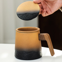 Mug à thé en céramique jetable au design classique avec motif personnalisé et boîte cadeau pour un usage domestique