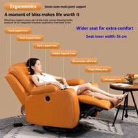 Canapé inclinable électrique pour cinéma maison, sièges en cuir pour salle de cinéma avec console de rangement et porte-gobelets