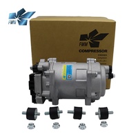 Compresseur électrique 12V avec support et prise, avec tuyau pour modification universelle de voitures et camions, compresseur de climatisation automobile universel