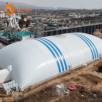 Membrane gonflable industrielle moderne en PVDF pour structures de dôme pneumatique de type abri de stockage/garage de parc d'attractions, écologique