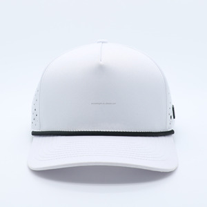 High Quality 100% Polyester Oxford Velour Fabric Dot Pattern 5-Panel Custom Fashionable Sporty Style Baseball Cap Rubber Patch - Product Image 1