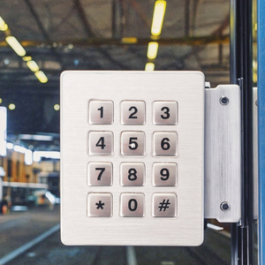 Kiosco industrial de metal matricial de 12 teclas, teclado a prueba de vandalismo y polvo, producto de teclados y teclados - Product Image 1