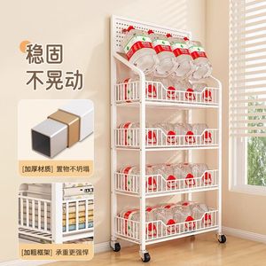 Étagère de rangement métallique multi-niveaux Hiroshi à 5 étages, étagères mobiles pour supermarché, présentoir pour magasin de proximité, jouet de rangement domestique - Product Image 4
